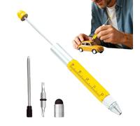 Stylo utilitaire | avec balance DIY 6 en 1 en métal multifonction | Règle tournevis stylo à bille | pour travaux manuels, projets de bricolage, réparation à domicile, studio, bureau, réunion, écriture