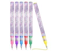 Stylo Vernis à Ongles 6 Couleurs Marqueurs de Design pour Manucure à