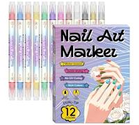 Stylo Vernis à Ongles,Outil de Manucure Résistant à l'Eau pour Institut,Stylo Liner Imperméable à l'Eau pour la Peinture des Ongles | pour le Voyage, la Fête, à l'École, la Petite Amie, l'Épouse et