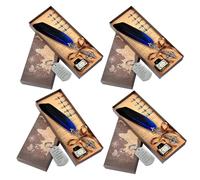 Stylo Vintage - écriture fluide, séchage rapide, ensemble de stylos à plume et à encre, accessoire d'écriture intemporel de calligraphie noire | Journalisation des signatures Pratique Débutants Annive