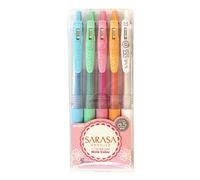 Stylo Zebra Sarasa 0,7 mm MK - Set de 5 couleurs 0.5 mm