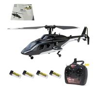 Stylomira Hélicoptère RC pour adultes, F150BL V3 2.4G 5CH Air-Wolf Hélicoptère télécommandé avec gyroscope 6 axes, télécommande AHSS améliorée et lumières LED - RTF