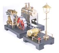 Stylomira RETROL SE-01 Kit de moteur à vapeur complet en métal avec chaudière et gouverneur de flyball, générateur de vapeur et scène de réverbère, kit éducatif à faire soi-même pour les amateurs de