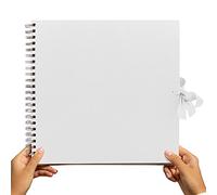 Styloo Grand album photo de scrapbooking 40 feuilles 30 x 30 cm Blanc Papier kraft Scrapbooking Projets d'art et d'artisanat (grand, blanc)