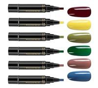 Stylos 3D Point Graffiti Gel Vernis à ongles 6 couleurs Séchage rapide Sans UV Marqueur de vernis à ongles précis Pour manucure professionnelle à la maison 8 ml/pièce