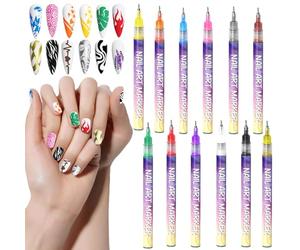 Stylos 3D pour : lot de marqueurs de 12 couleurs, couleurs vives, pointe, longue durée, facile à utiliser, design | Stylos de dessin pour griffonnages