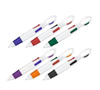 Stylos À Bille | 4-en-1 Fournitures de Bureau Colorées avec | 6 Pièces Stylo d'Écriture Scolaire Multicolore | pour Bureau Voyage Art Dessin Planificateur Étude Adolescents Enseignants