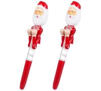 Stylos À Bille De Noël Père Noël Lumineux Stylo Boxe Jouet Rétractable Pour Écriture Et Décompression Fournitures Scolaires 8 Pouces