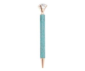 Stylos à bille diamant, stylos en métal cristals pailleté, stylo à bille rétractable élégant, outil d'écriture en strass scintillant avec grande pierre précieuse, pour amis, collègues, enseignants