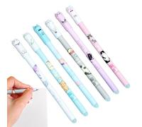 Stylos à bille effaçables, outils d'écriture à motif de chat, encre à pointe fine lisse, design à rechargeable, correction sans bavure, pour étudiants, enseignants, bureaux