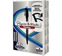 Stylos à bille effaçables Paper Mate Replay - Lot de 12 - Édition limitée - Noir