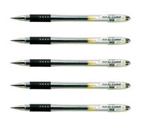 Stylos à bille G1 GRIP PILOT - Lot de 5 - Pointe fine encre gel noire