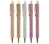 Stylos à bille Gullor Click, stylos à bille sertis de diamants, encre noire point moyenne 1mm, pour fournitures de bureau, cadeau mariage anniversaire