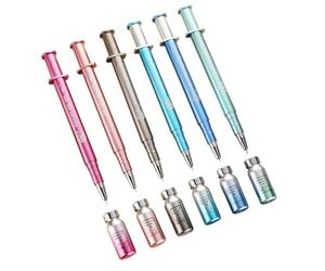 Stylos à bille pour infirmières - Pointe fine - Écriture douce noire réaliste, stylos gel créatifs, pour étudiants et adultes à la maison, en u bureau, pour prendre des notes, écrire et faire
