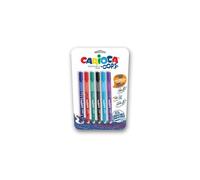 Carioca Stylos effaçables OOPS – couleurs assorties, pointe 0,7 mm, grip triangulaire, lot de 6