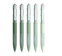 Stylos à bille rétractables - 5 pièces gel à séchage rapide | Couleurs | Encre facile à lire, écriture lisse, design compact, construction légère en polypropylène, examen scolaire et prise de notes