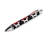 Stylos à bille rétractables avec drapeau du Canada Israël - Pointe fine de 0,5 mm - Stylo d'écriture lisse pour journal à domicile ou bureau - 1 pièce AS PIC 3