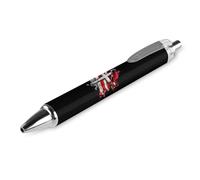 Stylos à bille rétractables noirs avec motif croix américaine pour fournitures de bureau