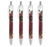Stylos à bille rétractables Saint Michel Archange, style catholique, écriture fluide, lot de 4
