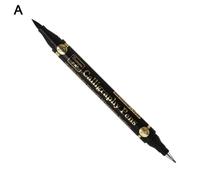 Stylos À Brosse À Double Tête Pour Calligraphie, Marqueurs Pour Signature, Dessin, Écriture À La Main, Encre Noire, Z0y5