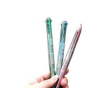 Stylos à code couleur avec design rétractable | Lot de 3 outils de notes 4 en 1 à pointe fine à séchage rapide pour les devoirs et les planificateurs