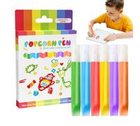 Stylos à dessin magique, 6 couleurs 3D Magic Coloring Bubble Painting, Lavables, Accessoires de peinture décoratifs amusants pour céramique, métal, bois