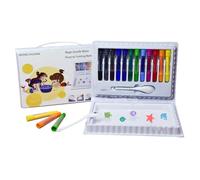 Stylos à dessin, marqueurs artistiques flottants à l'eau, 24,6 x 3,5 x 17,4 cm, papeterie à flux lisse avec cuillère, stylos à encre effaçable 12 couleurs pour l'école, la maison, la salle de classe
