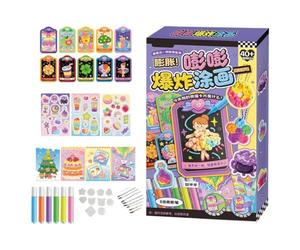 Stylos À Dessin Popcorn Bulles DIY 6 Couleurs Marqueurs Peinture Relief 3D | Stylo Bulle Impression Œuvre 3D Pour Étudiants Adolescents Cartes De Vœux Albums Photo Scrapbook Invitations