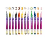 Stylos À Dessin Pour Ongles - Crayon Double Pointe 12 Couleurs | Kit de Feutres pour Dessin et Gribouillage sur Ongles,Pour Maison Salon Fête Mariage Vacances Anniversaire Filles Femmes Débutants