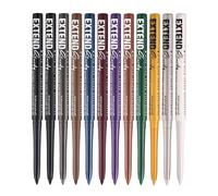 Stylos à doublure pour les yeux, crayons de doublure en gel - Crayons de maquillage pour les yeux imperméables de 12 couleurs,Ensemble cosmétique de maquillage professionnel, stylos en gel à preuves d