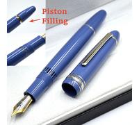 Stylos À Encre D'écriture De Bureau En Résine Noire Et Bleue Avec Numéro De Série Stylo Plume Classique Mb 4810,Remplissage De Piston Msk-149 De Luxe - Type Pen And Box #A