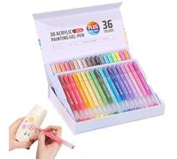 Stylos à encre gel 3D à paillettes - Marqueurs de coloriage acrylique à pointe de 1 mm | Stylo d'art pour la relaxation, la peinture, les travaux manuels, le tissu, le bois, le verre, le scrapbooking