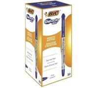 Stylos à encre gel BIC Gelocity - Lot de 30 - Couleur Bleu - Pointe Moyenne