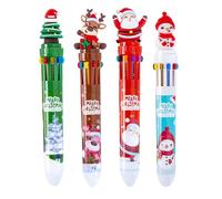 Stylos À Encre Gel, Couleurs Des Vacances D'hiver, 15,8 X 2 X 2 Cm, Stylos D'écriture De Noël, Ensemble Rétractable Multi-encre, Paquet De Papeterie Festive, Pour La Journalisation, Le Scrapbooking, L