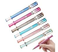 Stylos à encre gel en forme de seringue - 0,38 mm - Noir - Pour écrire des notes, dessiner, faire des croquis, à la maison, à l'école, à la salle de classe