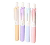 Stylos à encre gel pour journal, stylos rétractables | Appuyez sur écrire des stylos Fat Bolles de 4 - Pointe fine de 0,5 mm pour pour adultes qui travaillent dans le journal et fournitures