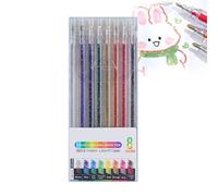 Stylos à encre gel scintillants, stylos à encre g el paille pour colorier - S ntillant de co rni r s de papeterie, stylo de couleur pour l'écritu