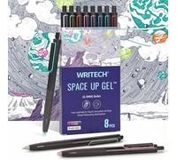 Stylos à encre gélatineuse rétractables WRITECH : point fin 0,5 mm, multicolore, sans tache ni bavure pour journal intime, croquis, dessin, écriture extra douce, ne traverse pas, clic silencieux, coff
