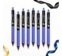 Stylos à encre gélatineuse rétractables WRITECH : stylo à encre bleue de 0,7 mm à pointe moyenne pour journal intime, écriture fluide, séchage rapide, fine pointe, sans transparence, sans tache, sans 