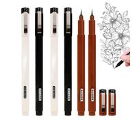 Stylos à Encre pour le Dessin 6 Pièces Marqueurs Séchage Rapide Écriture et | Stylos Pour Esquisse Et Contours Pour Adultes Débutants Étudiants Projets Scolaires Travaux Artistiques Contou
