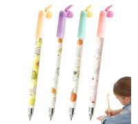 Stylos À Gel Effaçables - Ensemble De 4 Pièces En Forme D'escargot, Gomme À Friction Mignonne, Pointe Fine De 0,5 Mm, Écriture Lisse | Fournitures De Papeterie Kawaii, Outil De Correction Sans Désordr