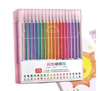 Stylos à gel pailleté, stylos à paillettes | Stylos d’écriture aux couleurs vives - Ensemble de stylos d'écriture colorés pour et adultes, livres de coloriage, cartes, journal, artisanat, dessin et éc