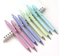 Stylos à gel WRITECH Fine Point : Stylo à encre noire rétractable Écriture fluide 8 pièces Pointe moyenne de 0.7 mm pour journal intime et prise de notes Sans dégâts, taches ou bavures Baril de couleu
