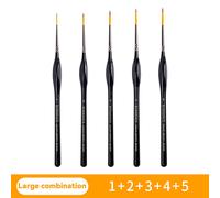 Stylos À Ligne À Crochet Super Fin,Stylo De Peinture Pour Cheveux En Nylon,Ensemble De Pinceaux De Dessin Pour Contour De Détail,Fournitures D'art Pour Peinture À L'aquarelle - Type I-5pcs