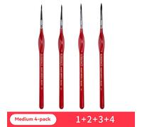 Stylos À Ligne À Crochet Super Fin,Stylo De Peinture Pour Cheveux En Nylon,Ensemble De Pinceaux De Dessin Pour Contour De Détail,Fournitures D'art Pour Peinture À L'aquarelle - Type C-4pcs
