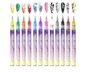 Stylos à ongles 3D à pointe fine, portable, 14,3 x 1,1 cm, séchage rapide, outils de manucure, multifonction, pour la maison, le salon, une séance photo, un voyage, un mariage