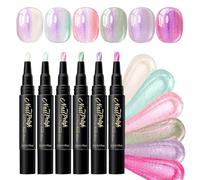 Stylos à ongles Crayon Gel à Base d'Eau 6 Couleurs