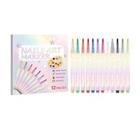 Stylos À Ongles En Acrylique,Marqueurs De Manucure Dotting Et Graffiti 12 Couleurs - Stylo De Décoration Des Ongles | Pour La Femme La Petite Amie Adultes Les Jeunes Mère La Famille