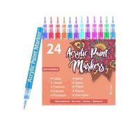 Stylos à ongles en PVC - Marqueur gel 0,5 mm - Imperméable - Durable - Pointe fine pour le dessin, la peinture, le pointillage, l'artisanat, le salon de beauté, Noël, un anniversaire