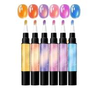 Stylos à Ongles Gel 6 Pièces pour Décoration de Manucure